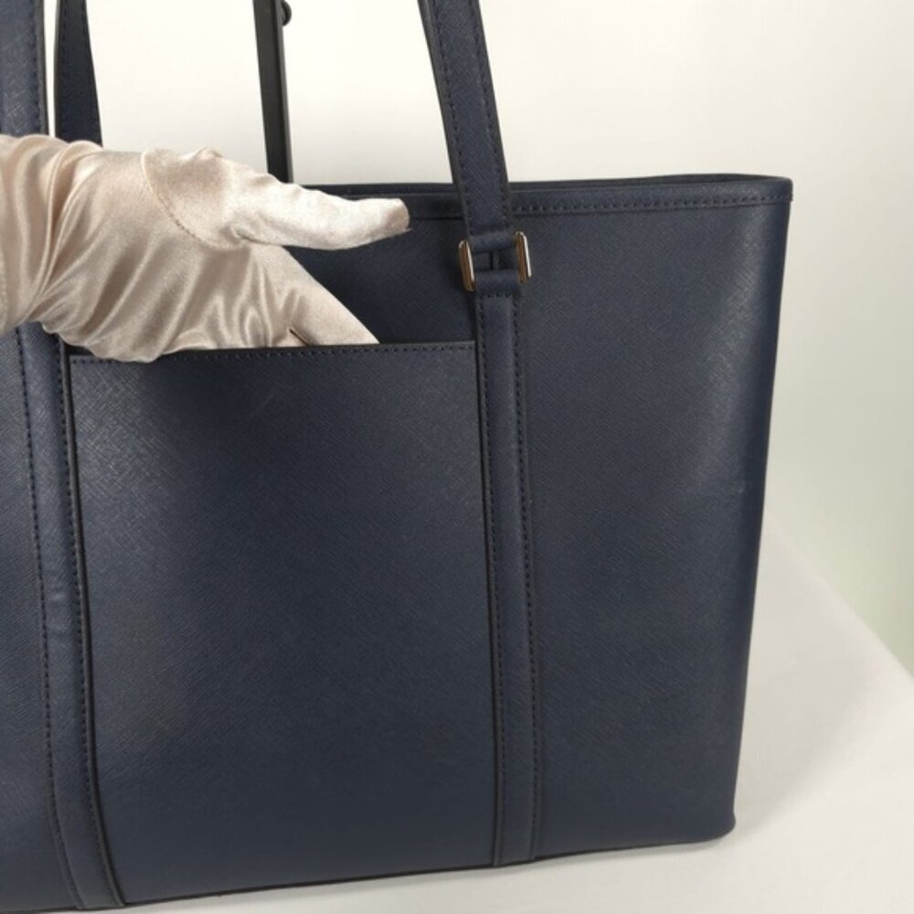 MICHAEL KORS LEATHER LOGO Navy Sady Large Tote Bag IM-1904 F19 35T7GD4T7L 406 - Picture 12 of 16